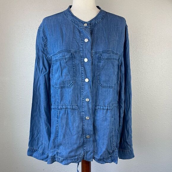 NWT Sancturay Button Down Tencel Shirt Size XXL - Picture 1 of 7